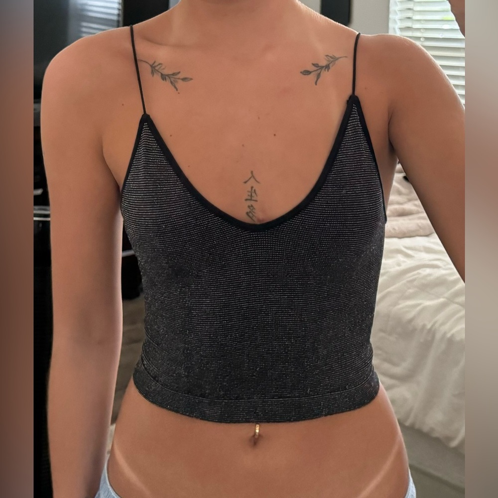 Urban black sparkle tank